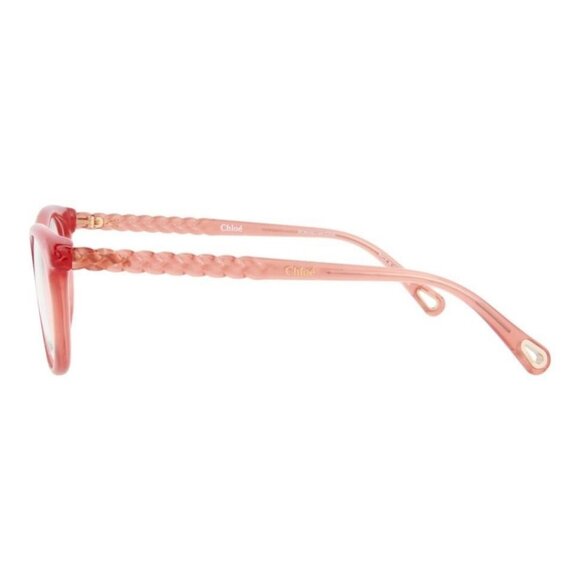 Chloé Womens Cat Eye Pink Pink Transparent Fashion Designer Eyewear - Picture 4 of 5